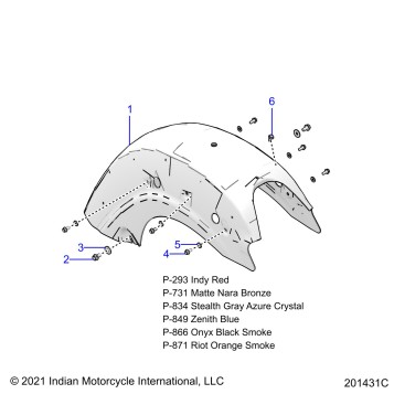 BODY, FENDER, REAR - N22LCCRR ALL OPTIONS (201431C)