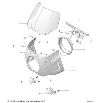 BODY, FRONT COWL - N24DSDBH/DSGBH ALL OPTIONS (201812C)