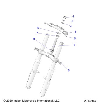 STEERING, UPPER AND LOWER CLAMPS - N22DMBAG/DMCAG ALL OPTIONS (201330C)