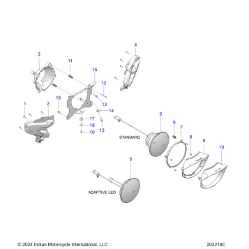 ELECTRICAL, HEADLIGHT, FRONT TURN SIGNALS - N26LC4SS/LC6SS ALL OPTIONS (202219C)
