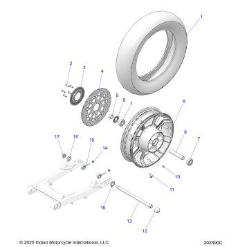 WHEEL, REAR - N26SSB76/SSC76/SSD76 (202390C)