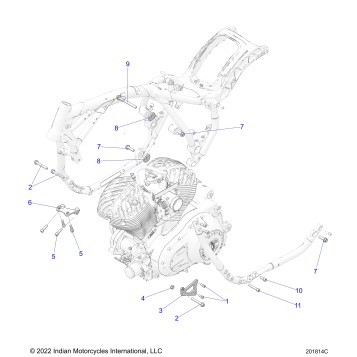 ENGINE, ENGINE MOUNTING - N23DSDBH/DSGBH ALL OPTIONS (201814C)