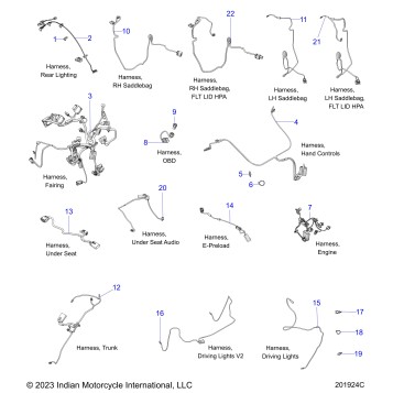 ELECTRICAL, WIRE HARNESS 2 - N24LDGRR/LDHRR ALL OPTIONS (201924C)