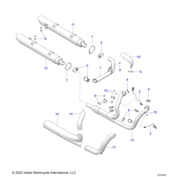 ENGINE, EXHAUST - N23THAAA ALL OPTIONS (201644C)