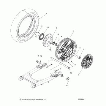 WHEEL, REAR - N21MSA00/MSB00 ALL OPTIONS (200994)