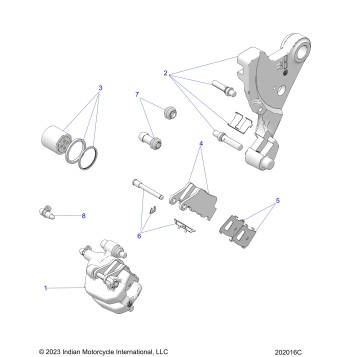 BRAKES, CALIPER, REAR ASM. - N25SCB76/SCC76/SCD76/SCF76 (202016C)