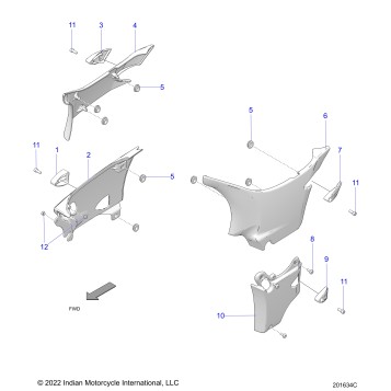 BODY, SIDE COVERS - N24TCDBB/TC9BB ALL OPTIONS (201634C)