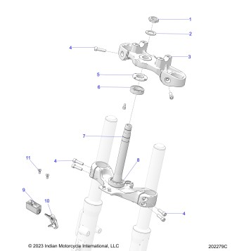 STEERING, UPPER AND LOWER CLAMPS - N25SSB61/SSC61 (202279C)