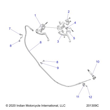 CONTROLS, CLUTCH LEVER and CABLE - N22DMABH/DMDBH ALL OPTIONS (200362)