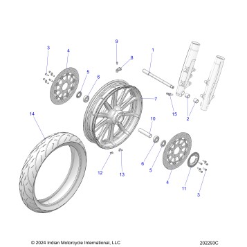 WHEEL, FRONT - N25TKDBB/TK9BB ALL OPTIONS (202293C)