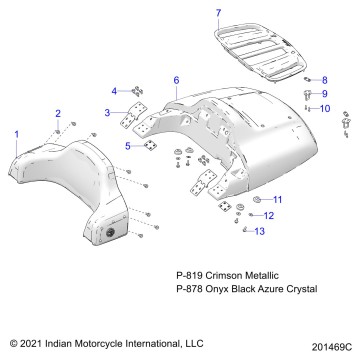 BODY, TRUNK LID AND BACKREST ASM. - N22TKABB ALL OPTIONS (201469C)