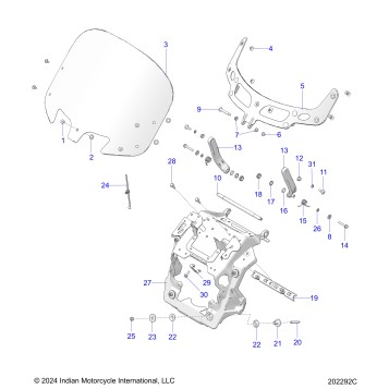 BODY, FAIRING ASM, WINDSHIELD MOUNT - N25TRABB/TRPBB ALL OPTIONS (202292C)