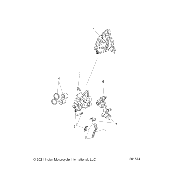 BRAKES, CALIPER, FRONT W/ABS - N22MSA11 ALL OPTIONS (201574)