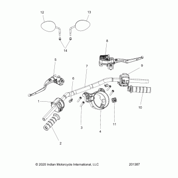 STEERING, HANDLEBAR ASSEMBLY - N22MTA11/MTB11 ALL OPTIONS (201387)