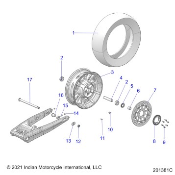WHEEL, REAR - N22TCBAA ALL OPTIONS (200753C)