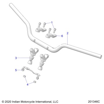 STEERING, HANDLEBAR MOUNTING - N22RZA22/RZS25/RTE25 (201346C)