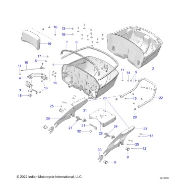BODY, TRUNK BASE MOUNTING ASM. - N24TKABB/TKPBB ALL OPTIONS (201679C)