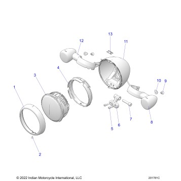 ELECTRICAL, FRONT LIGHTING AND TURN SIGNALS - N23DMDBH ALL OPTIONS (201781C)