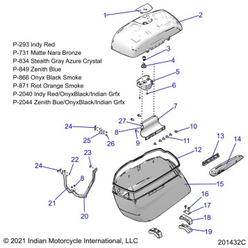 BODY, SADDLEBAG ASM. - N22LCCRR ALL OPTIONS (201432C)