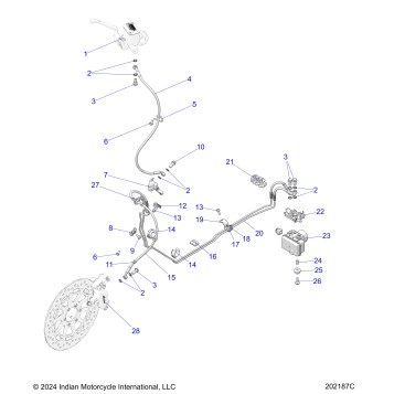 BRAKES, FRONT ASM., W/ABS - N25DBDBH/DBGBH (202187C)