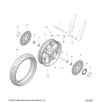 WHEEL, FRONT - N25TREBB ALL OPTIONS (202168C)