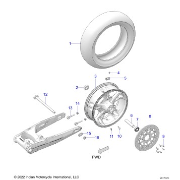 WHEEL, REAR - N23LCERR ALL OPTIONS (201737C)