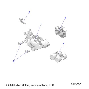 BRAKES, CALIPER, FRONT - N22DMABH/DMDBH ALL OPTIONS (201306C)