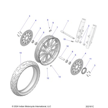 WHEEL, FRONT - N25TCDBB/TC9BB ALL OPTIONS (202161C)