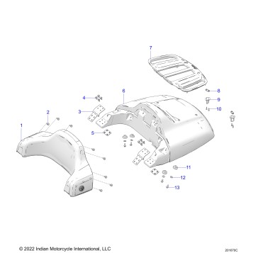 BODY, TRUNK LID AND BACKREST ASM. - N24TKEBB ALL OPTIONS (201670C)
