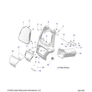 BODY, FAIRING ASM 3 - N25LCBRR ALL OPTIONS (202118C)