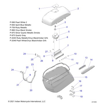 BODY, SADDLEBAG ASM. - N22LDDRR/LDFRR ALL OPTIONS (201508C)