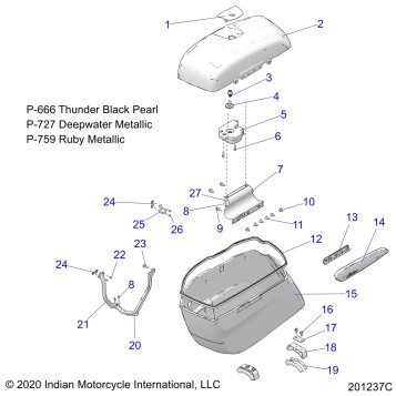 BODY, SADDLEBAG ASM. - N21LCARR ALL OPTIONS (201237C)