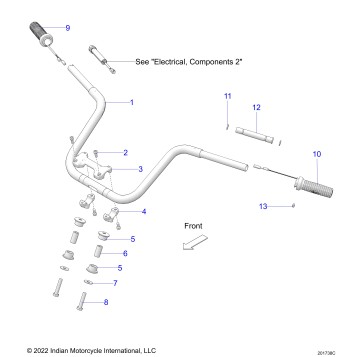 STEERING, HANDLEBAR MOUNTING and GRIPS - N24LCERR ALL OPTIONS (201738C)