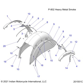 BODY, FENDER, REAR - N22TCEBB ALL OPTIONS (201551C)