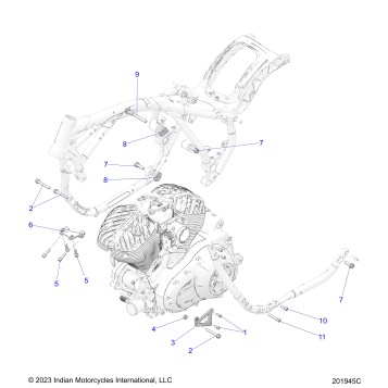 ENGINE, ENGINE MOUNTING - N24DSDBH/DSGBH ALL OPTIONS (201945C)