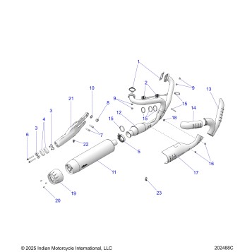 ENGINE, EXHAUST - N25SCB76/SCC76/SCD76/SCF76 (202488C)