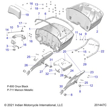 BODY, TRUNK BASE MOUNTING ASM. - N22TRABB ALL OPTIONS (201447C)