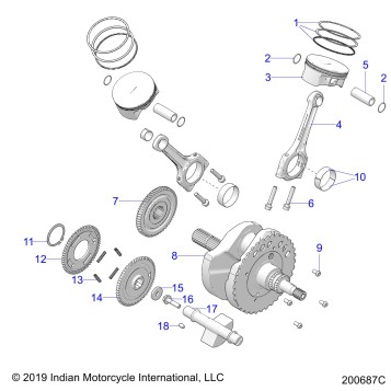 ENGINE, PISTON and CRANKSHAFT - N22LCBRR ALL OPTIONS (200687C)
