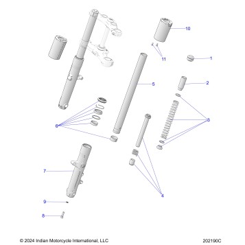 SUSPENSION, FRONT FORKS - N25DBDBH/DBGBH ALL OPTIONS (202190C)