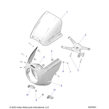 BODY, QUARTER FAIRING - N25SSB76/SSC76/SSD76/SSF76 (202045C)