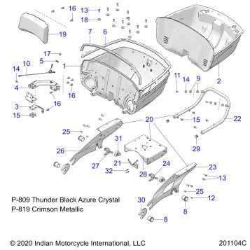 BODY, TRUNK BASE MOUNTING ASM. - N21TKABB ALL OPTIONS (201104C)