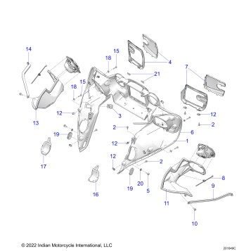 BODY, FAIRING ASM 3 - N24TRABB/TRPBB ALL OPTIONS (201649C)