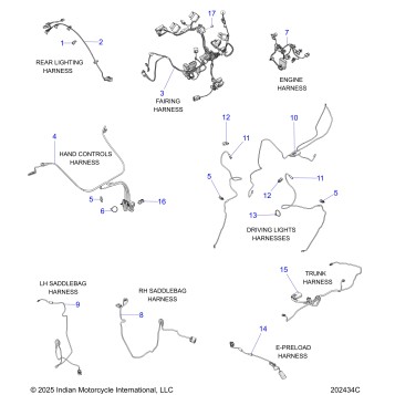 ELECTRICAL, WIRE HARNESS 2 - N26LDRRR ALL OPTIONS (202434C)