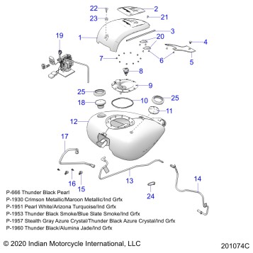 FUEL SYSTEM, FUEL TANK ASM. - N21TRABB ALL OPTIONS (201074C)