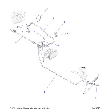 BRAKES, BRAKE LINE, REAR, ABS - N24TKEBB ALL OPTIONS (201887C)
