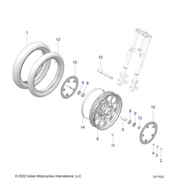 WHEEL, FRONT (INTL ONLY) - N24RTT22ES (201762C)