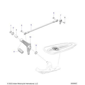 DRIVE TRAIN, SHIFT PEDAL AND SHIFT LINKAGE - N24LCERR ALL OPTIONS (202092C)