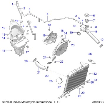 ENGINE, COOLING ASM. - N20LCDRR ALL OPTIONS (200733C)
