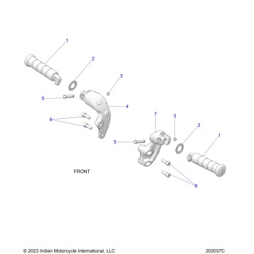 CHASSIS, FOOTPEGS, PASSENGER - N25SHD76/SHF76 (202037C)