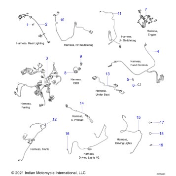 ELECTRICAL, WIRE HARNESS 2 - N22LDDRR/LDFRR ALL OPTIONS (201500C)